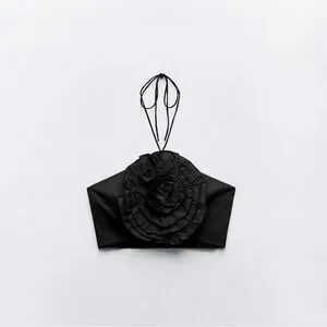 【ZARA】フラワープリントパレオ ブラック | 4758/010/800 フラワープリントパレオ - ブラック | ZARA Japan / 日本